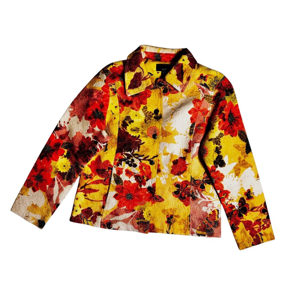 KakTus Large Floral Textured Jacket